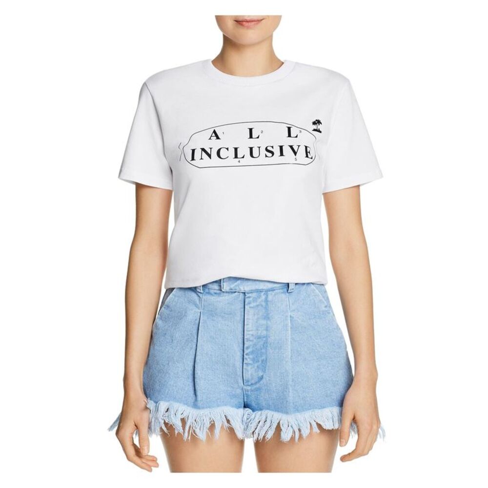 KSENIA SCHNAIDER Womens T-Shirt Short Sleeve Crew Neck